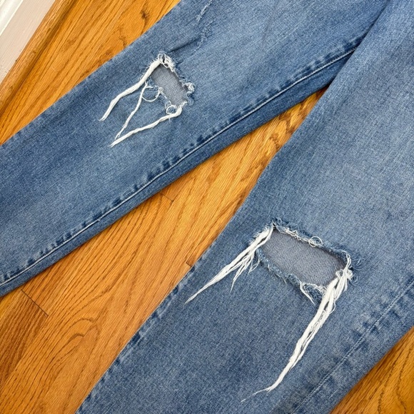 BLANK NYC The Baxter Ribcage Straight Leg High Rise Distressed Denim Jeans 28 6 - Picture 7 of 17